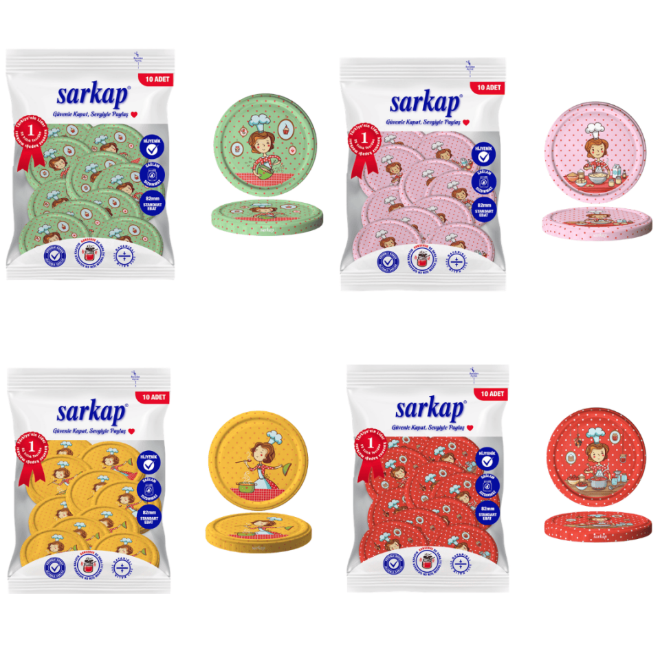 Hijyenik 82 mm Kapak 10lu Paket x 4 Adet AşçıKadınSerie