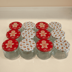 Sarkap Home 12'li 300 ml Kapaklı Kavanoz Seti GingerBread