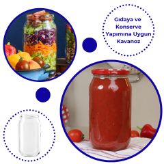 Sarkap 1000 ml Kapaksız Cam Kavanoz Shrinksiz