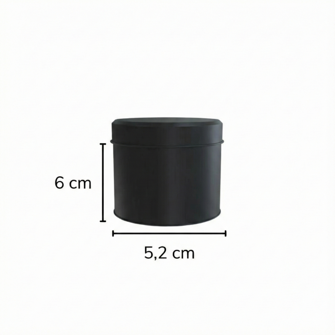 Sarkap 52x60 mm Metal Yuvarlak Kutu Mat Siyah