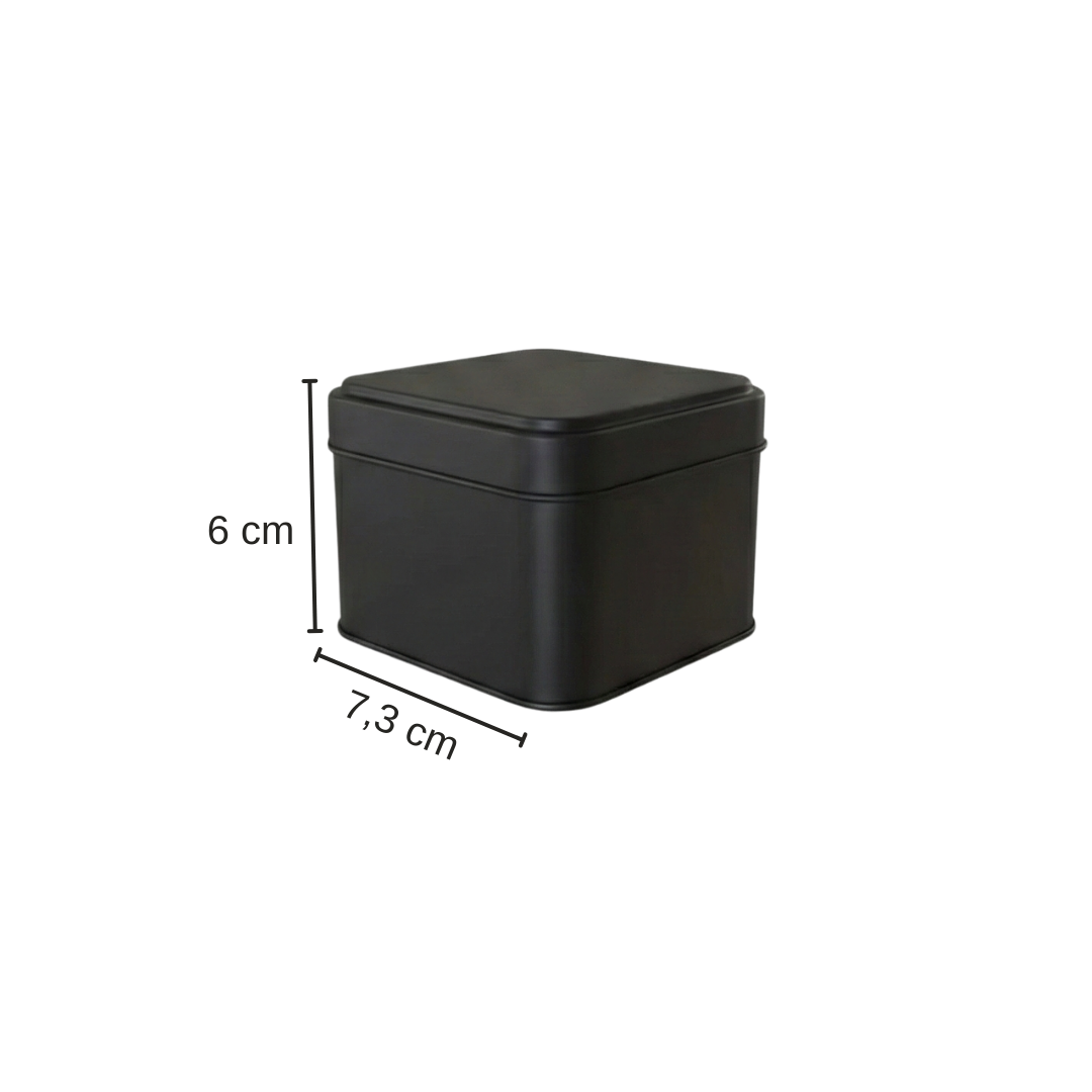 Sarkap 73x60 mm Metal Kare Kutu Mat Siyah