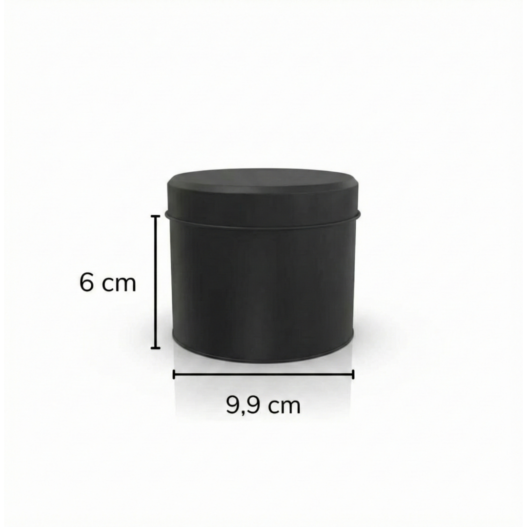 Sarkap 99x60 mm Metal Yuvarlak Kutu Mat Siyah