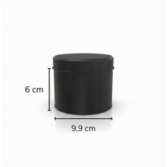 Sarkap 99x60 mm Metal Yuvarlak Kutu Mat Siyah