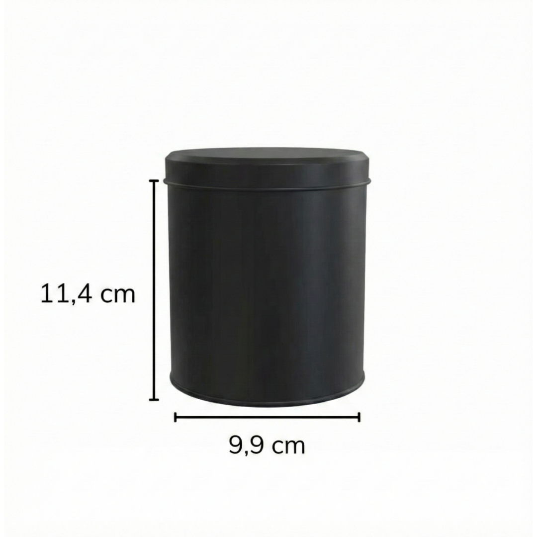 Sarkap 99x114 mm Metal Yuvarlak Kutu Mat Siyah