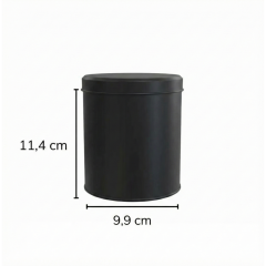 Sarkap 99x114 mm Metal Yuvarlak Kutu Mat Siyah