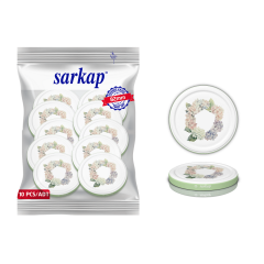 Hijyenik Paketli 10 Adet Kavanoz Kapağı Çiçek Desenler 82 mm Yeşil Çember