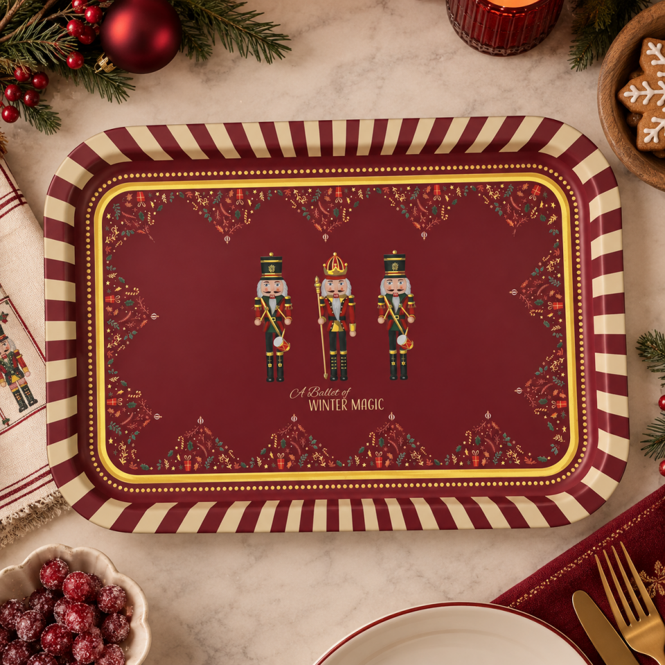 Sarkap Home 350x230 mm Dikdörtgen Sunumluk Tepsi Nutcracker