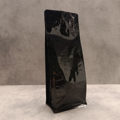 Sarkap Siyah Flat Bottom Kilitli Doypack 11x29cm