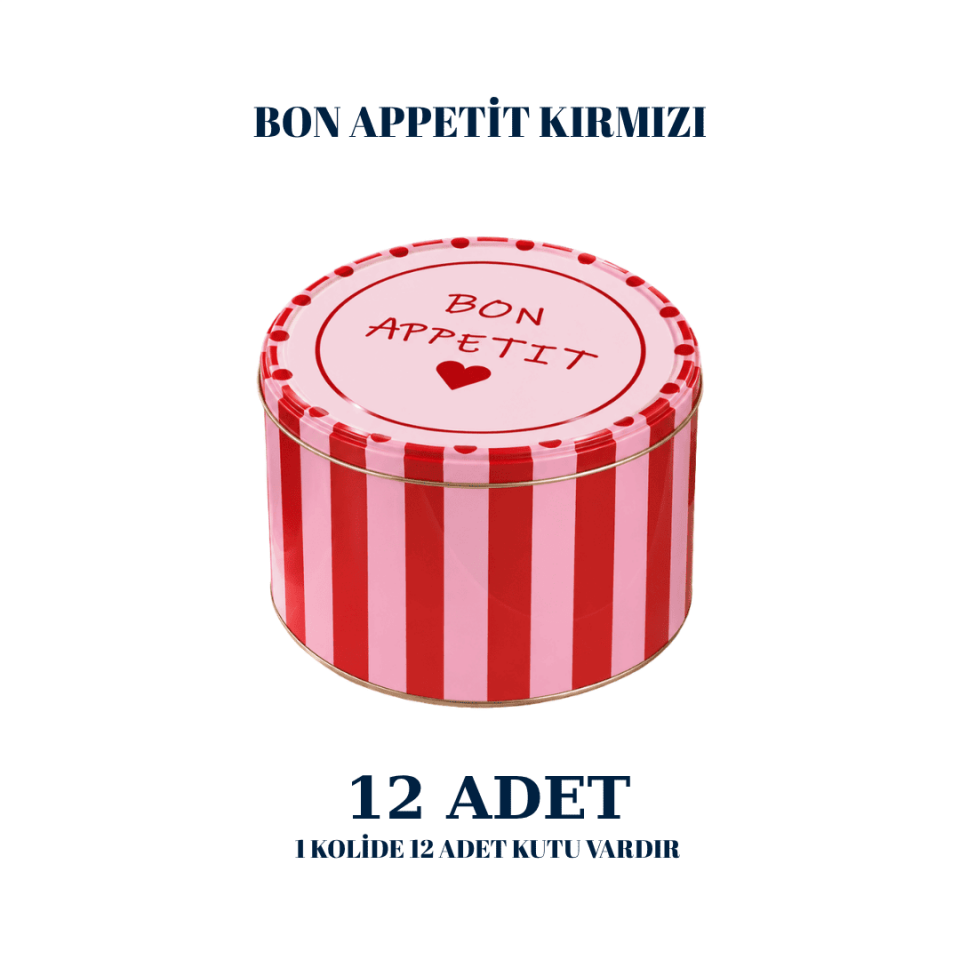 Sarkap 12'li Yuvarlak Metal Saklama Kutusu - 3,4 L 190x120 mm