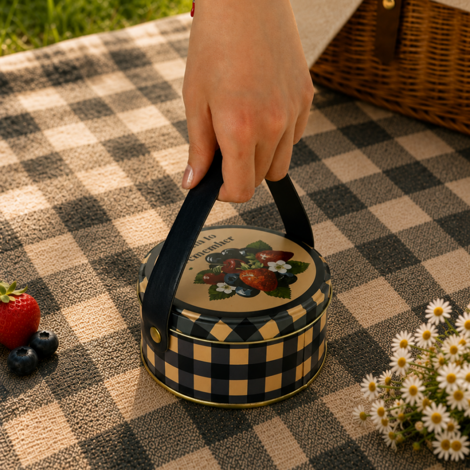 Sarkap Home 1 L Jam Deri Saplı Kutu ve 6'lı 30 ml Kavanoz Seti 140X65 mm Mavi