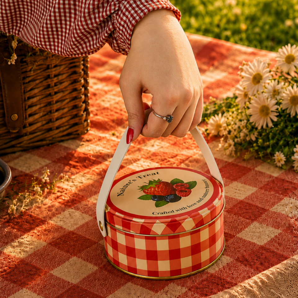Sarkap Home 1 L Jam Deri Saplı Kutu ve 6'lı 30 ml Kavanoz Seti 140X65 mm Kırmızı