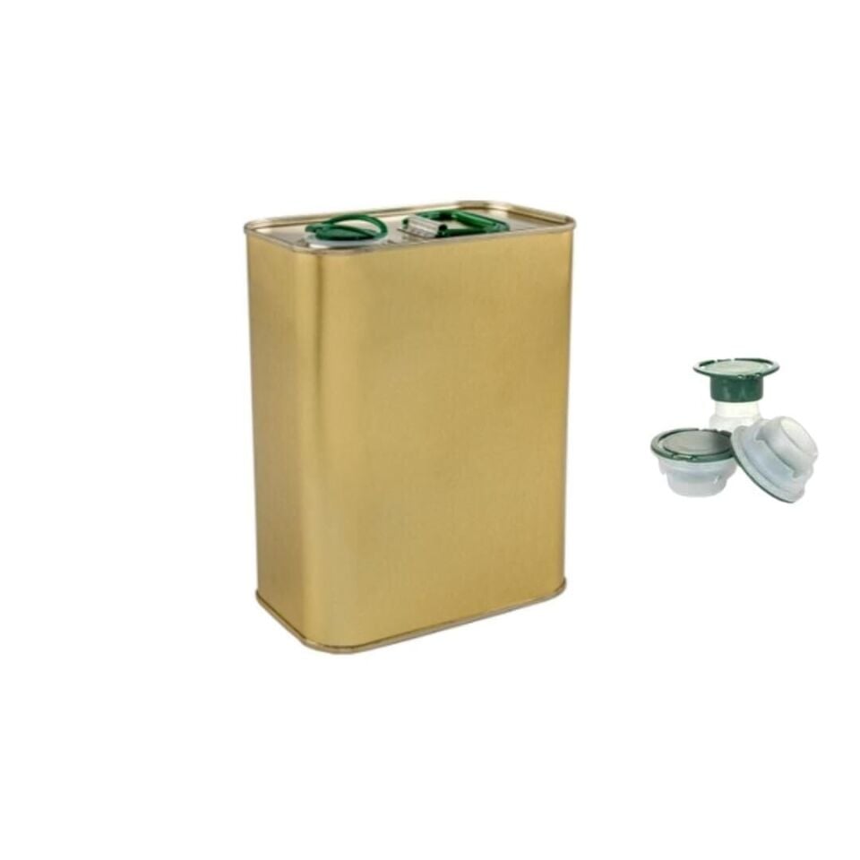 Sarkap 2 L (2000 ml) 400 Adet Paletli Kapaklı Kulplu Zeytinyağı Tenekesi Gold