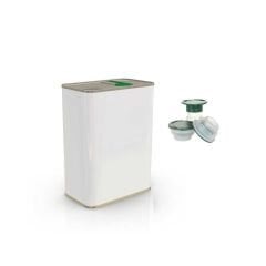 Sarkap 2 L (2000 ml) 400 Adet Paletli Kapaklı Kulplu Zeytinyağı Tenekesi Beyaz