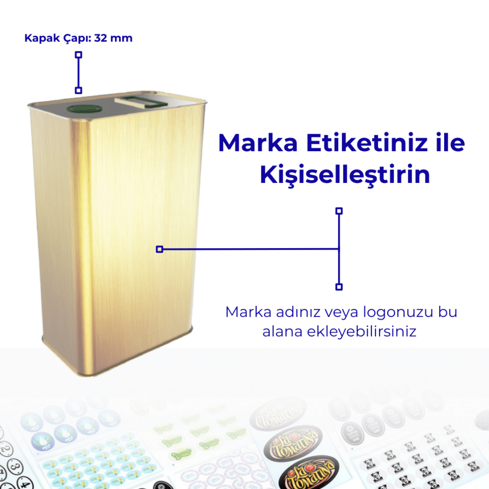 Sarkap 3 L 400'lü Zeytinyağı Tenekesi Gold