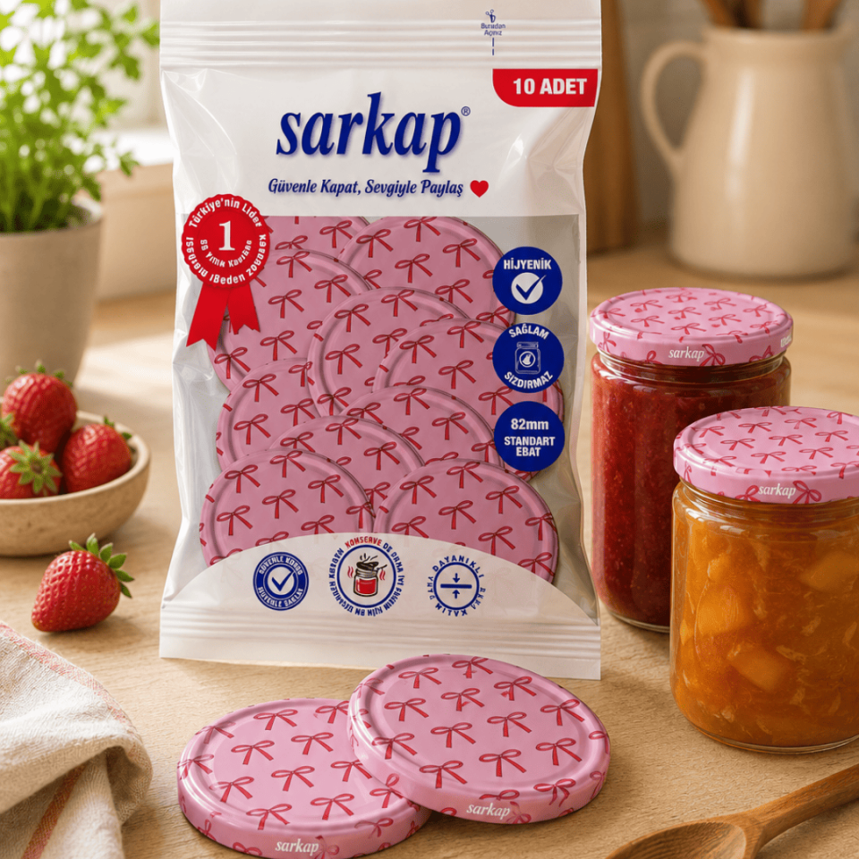 Hijyenik Paketli 10'lu 82 mm Kapak - Love Seri Bow