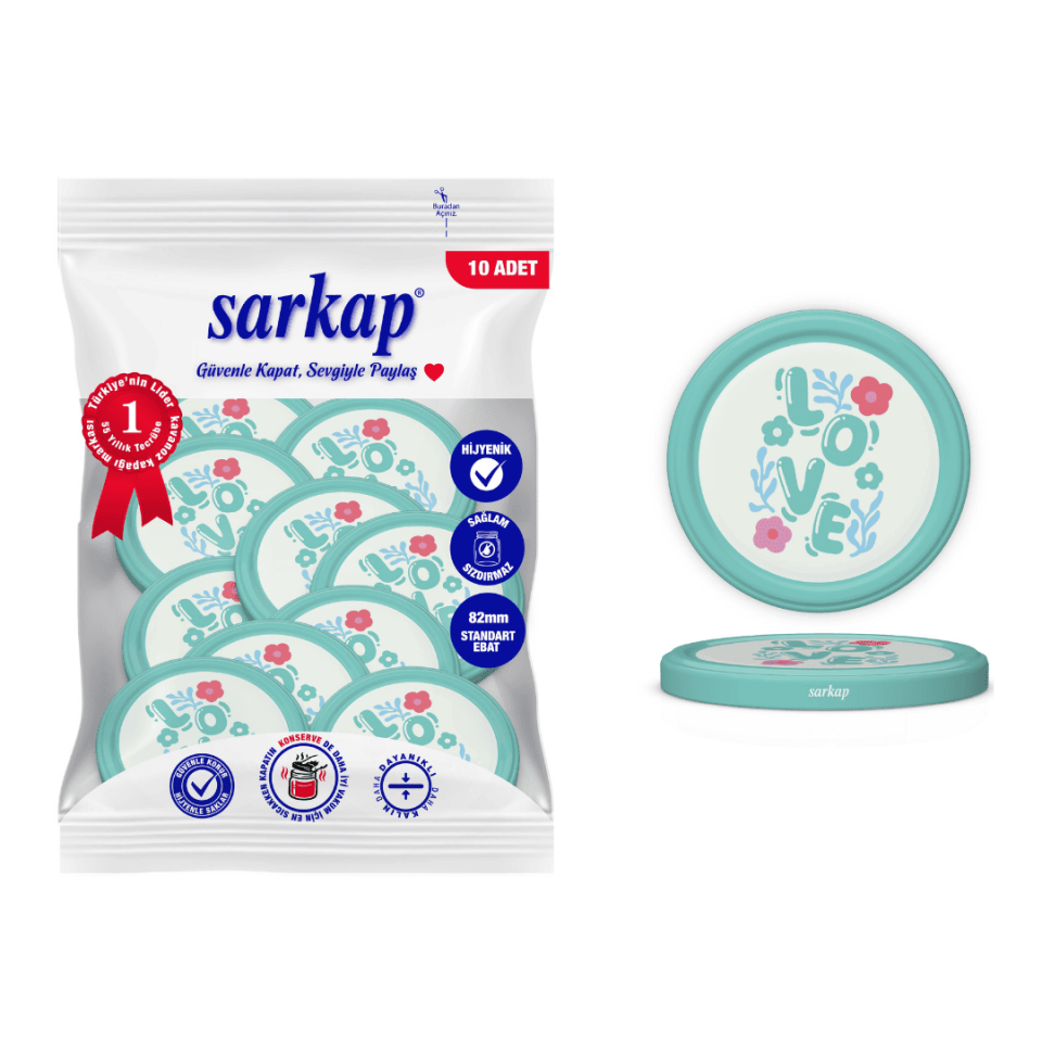 Hijyenik Paketli 10'lu 82 mm Kapak - Love Seri Love