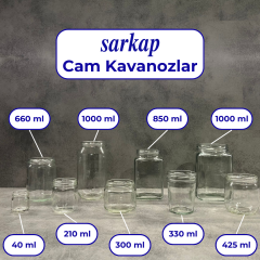 Sarkap 350 ml Derin Etek Kapaklı Cam Kavanoz BRONZ