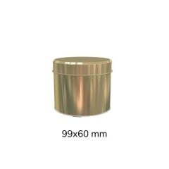 Sarkap 99x60 mm Metal Yuvarlak Kutu Gold