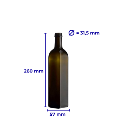 Sarkap 500 ml Marasca 30 Adet Kolili Kapaklı Cam Zeytinyağı Şişesi Akıtmasız Kapak - Yeşil