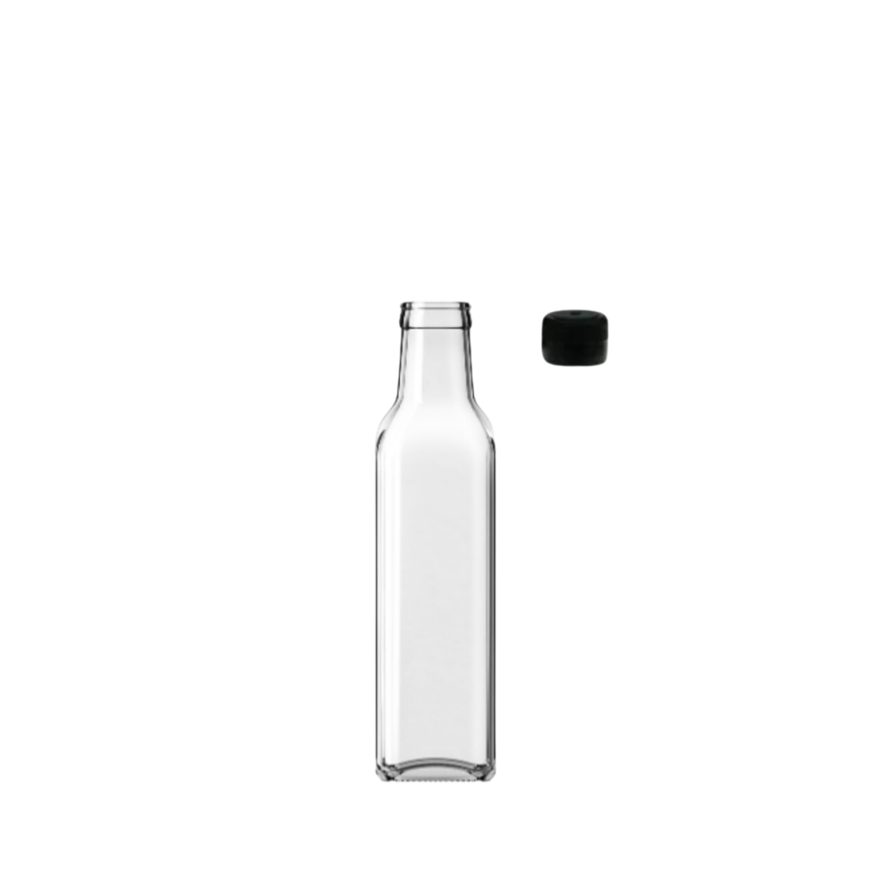 Sarkap 250 ml Marasca 50'li Şeffaf Cam Zeytinyağı Şişesi Yağdanlık