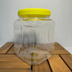 Sarkap 1500 ml Köşeli Pet Kavanoz Sarı