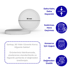 Sarkap 89 mm Kavanoz Kapağı Beyaz