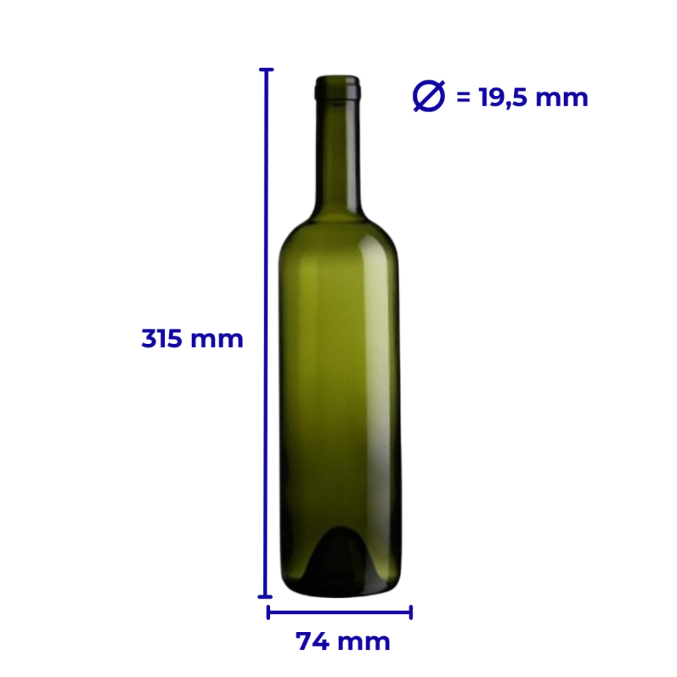 Sarkap 750 ml Europe 19'lu Cam Zeytinyağı Şişesi Yağdanlık Yeşil - Mantar Kapak