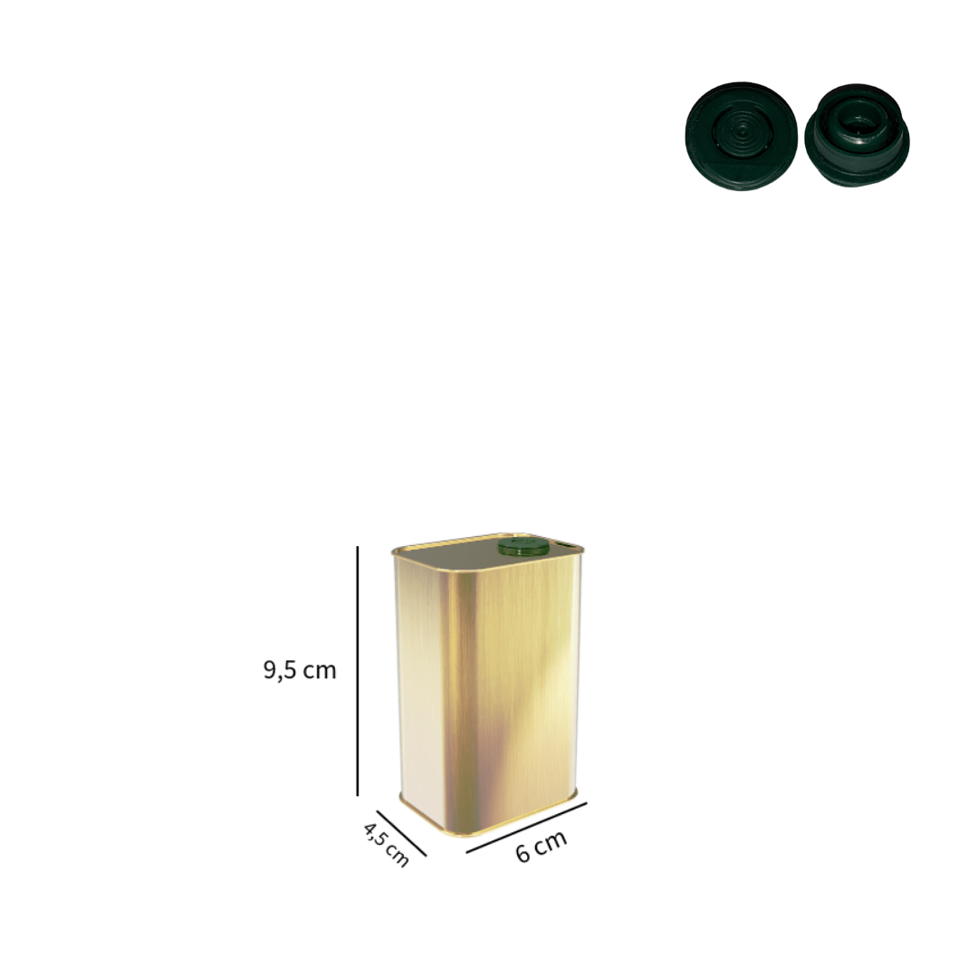 Sarkap 0,175 L (175 ml) Kapaklı Dekoratif Zeytinyağı Tenekesi Gold - Pratik Kapaklı