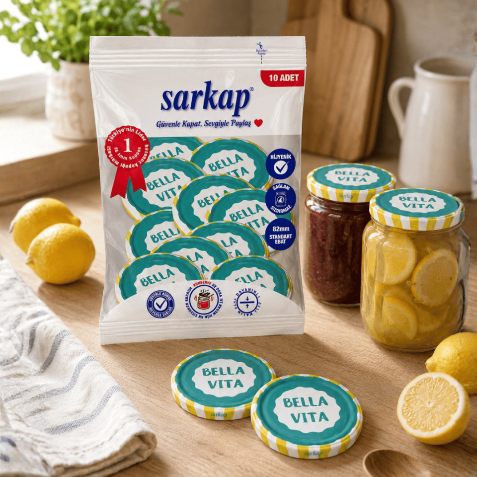 Hijyenik Paketli 10'lu 82 mm Kapak Dolce Vita Desenler BellaVitaSarı