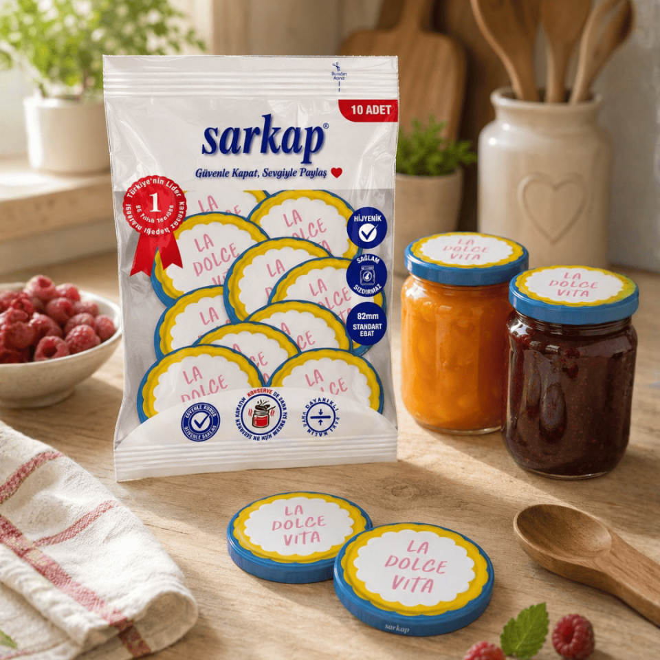 Hijyenik Paketli 10'lu 82 mm Kapak Dolce Vita Desenler LaDolceVitaSarı&Mavi