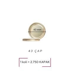 Sarkap 43 mm 3000 Adet Kolili Kavanoz Kapağı Gold