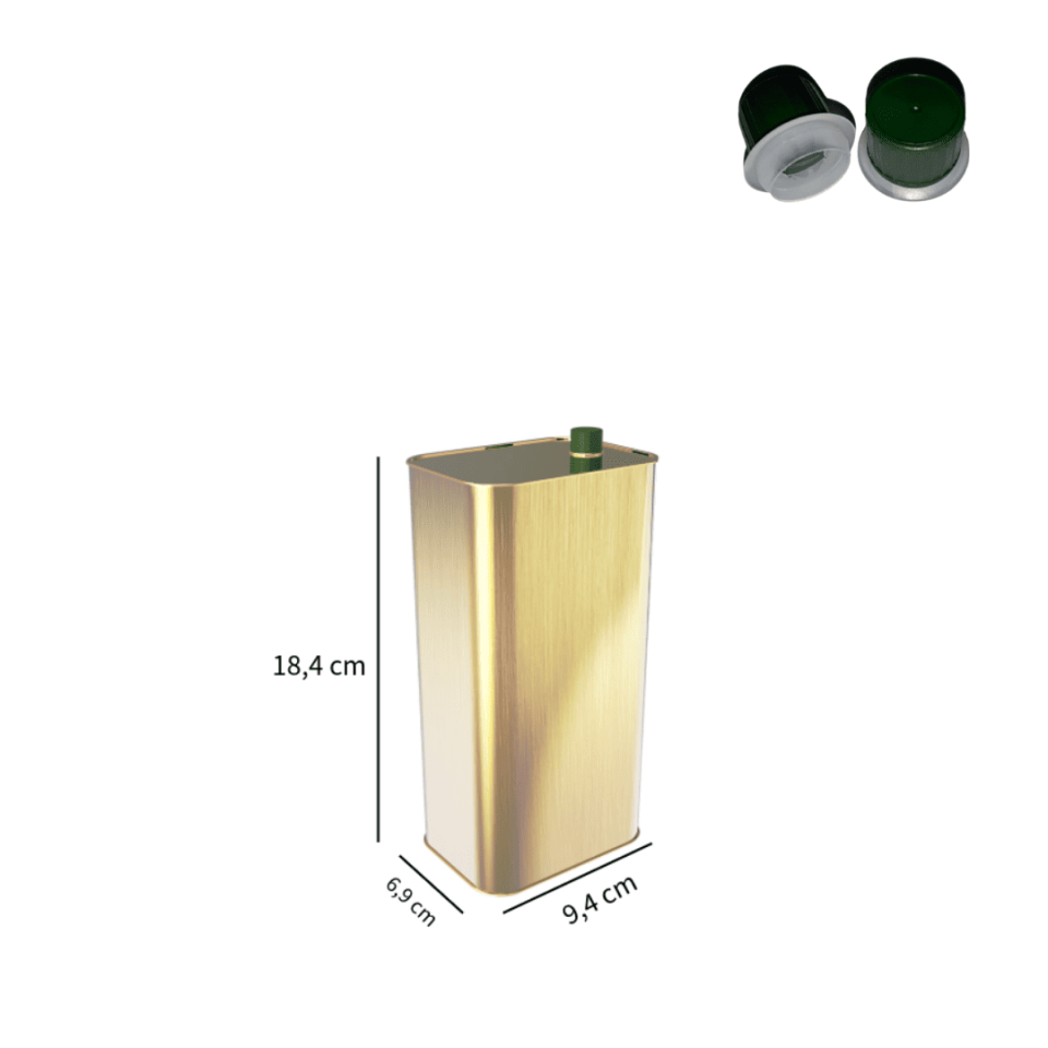 Sarkap 1 L 16'lı Zeytinyağı Tenekesi Dobi Kapak - Gold