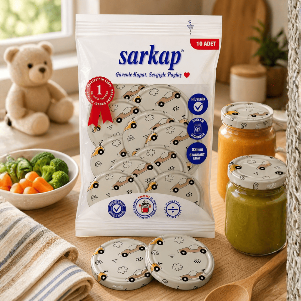 Hijyenik Paketli 10'lu 82 mm Kapak - Çocuk Serisi ArabaDesen