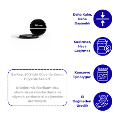 Sarkap 110 mm Kavanoz Kapağı Siyah