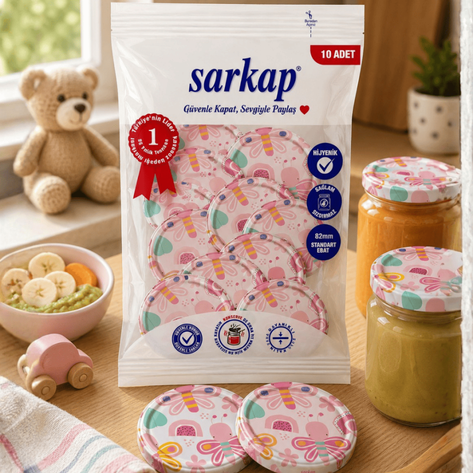 Hijyenik Paketli 10'lu 82 mm Kapak - Çocuk Serisi Kelebekler