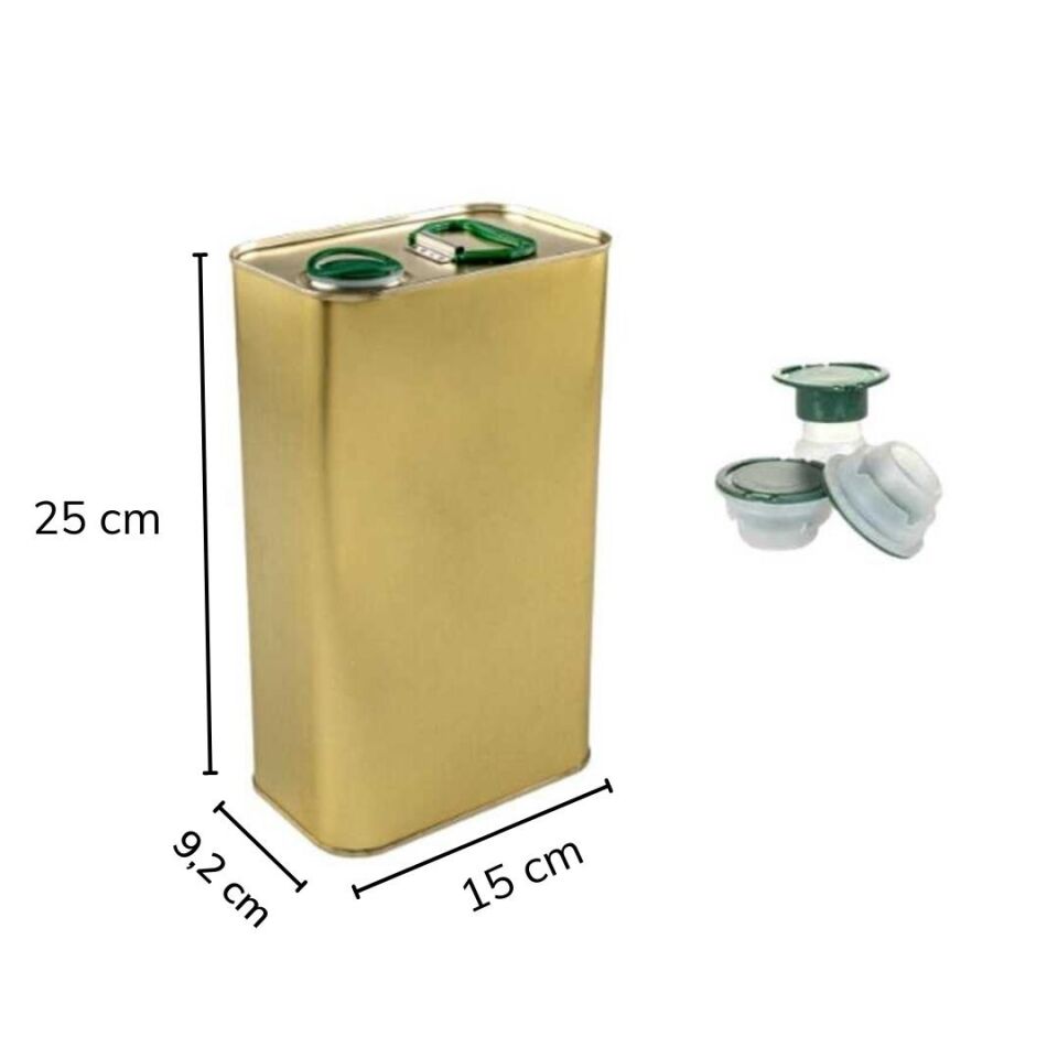 Sarkap 3 L 8 Adet Kolili Zeytinyağı Tenekesi Gold