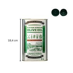 Sarkap Premium 1 L (1000 ml) Kapaklı Zeytinyağı Tenekesi