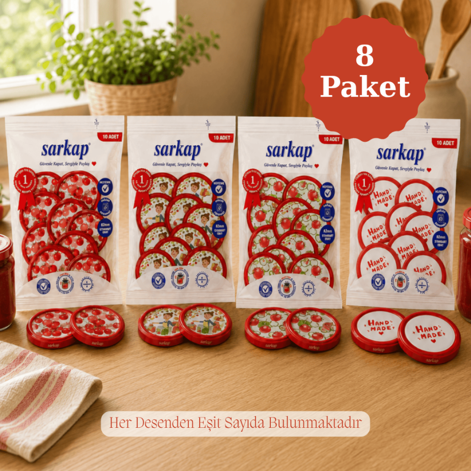 Hijyenik 82 mm Kapak 10lu Paket x 8 Adet ESMERŞEF