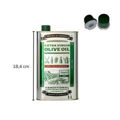 Sarkap Premium 1 L (1000 ml) Kapaklı Zeytinyağı Tenekesi Premium - DobiKapak