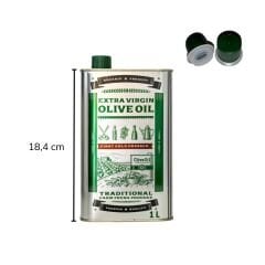 Sarkap Premium 1 L (1000 ml) Kapaklı Zeytinyağı Tenekesi Premium - Dobi Kapak