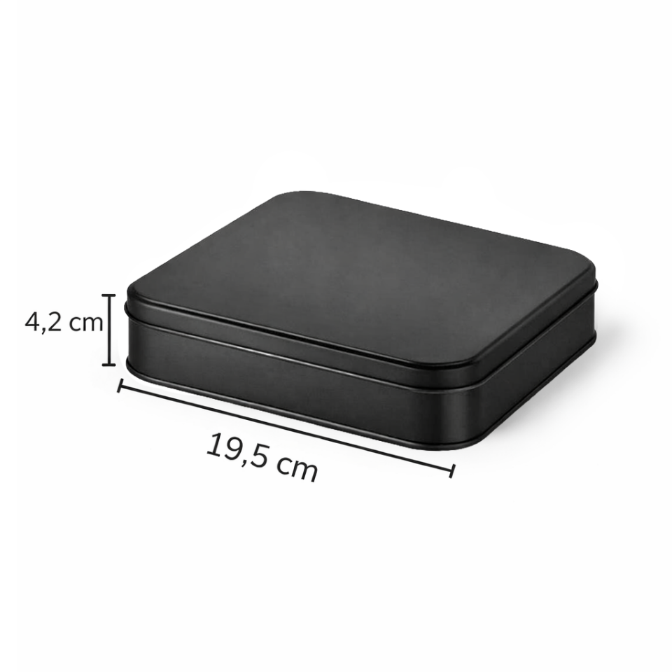 Sarkap 195x42 mm Metal Kare Kutu Mat Siyah