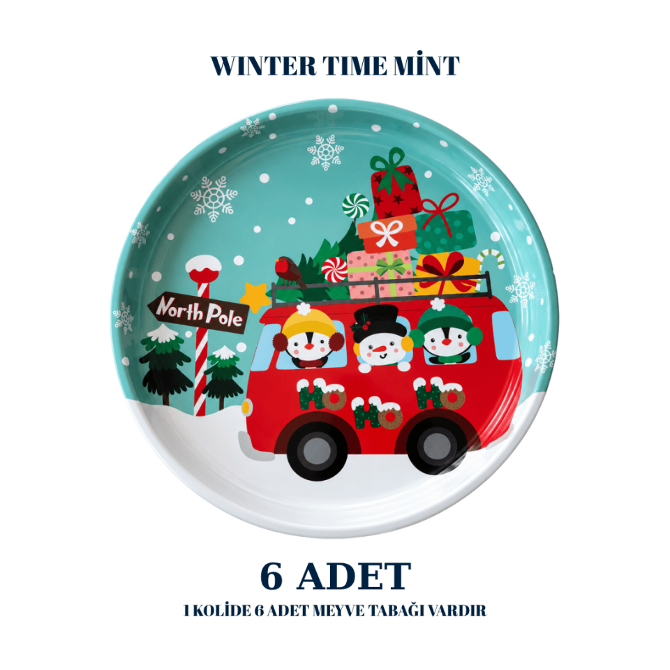 Sarkap Home 6 Adet Meyve Tabağı WinterTimeMint