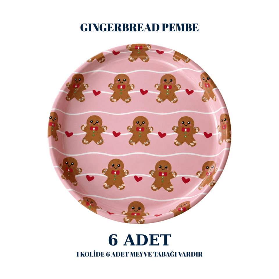 Sarkap Home 6 Adet Meyve Tabağı GingerbreadPembe