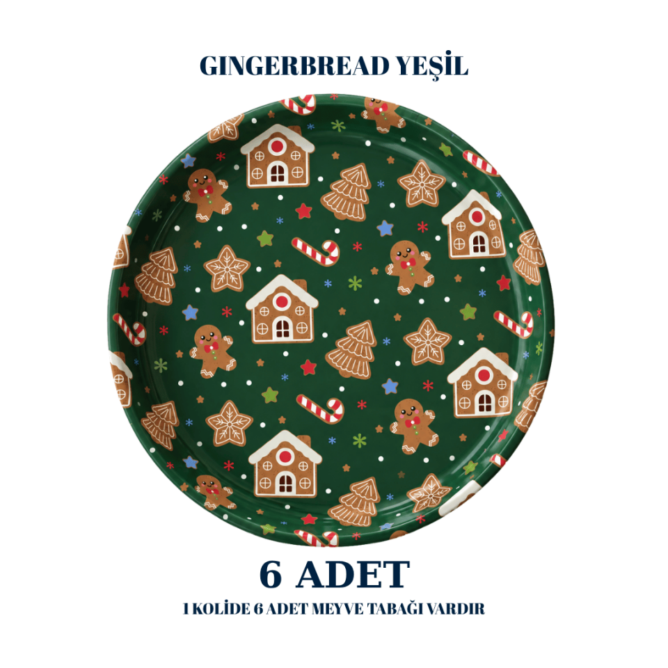 Sarkap Home 6 Adet Meyve Tabağı GingerbreadYeşil