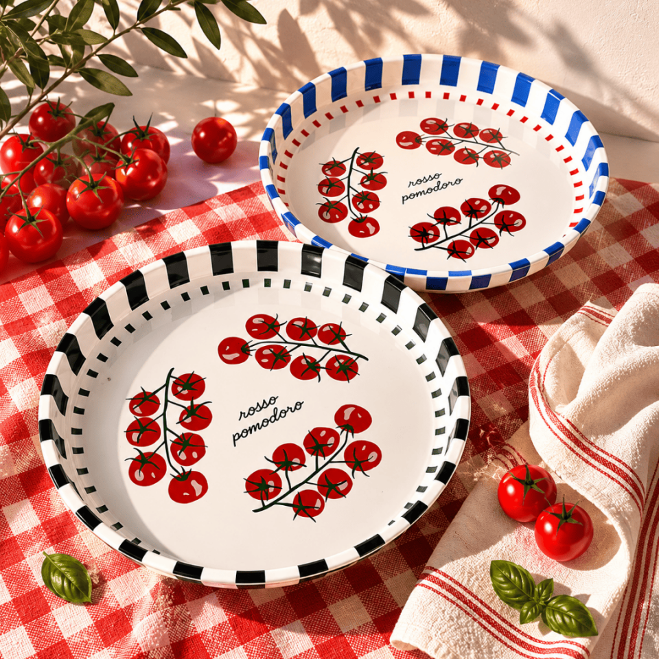 Sarkap Home 26 Cm 2'li Meyve Tabağı Seti Siyah&Mavi