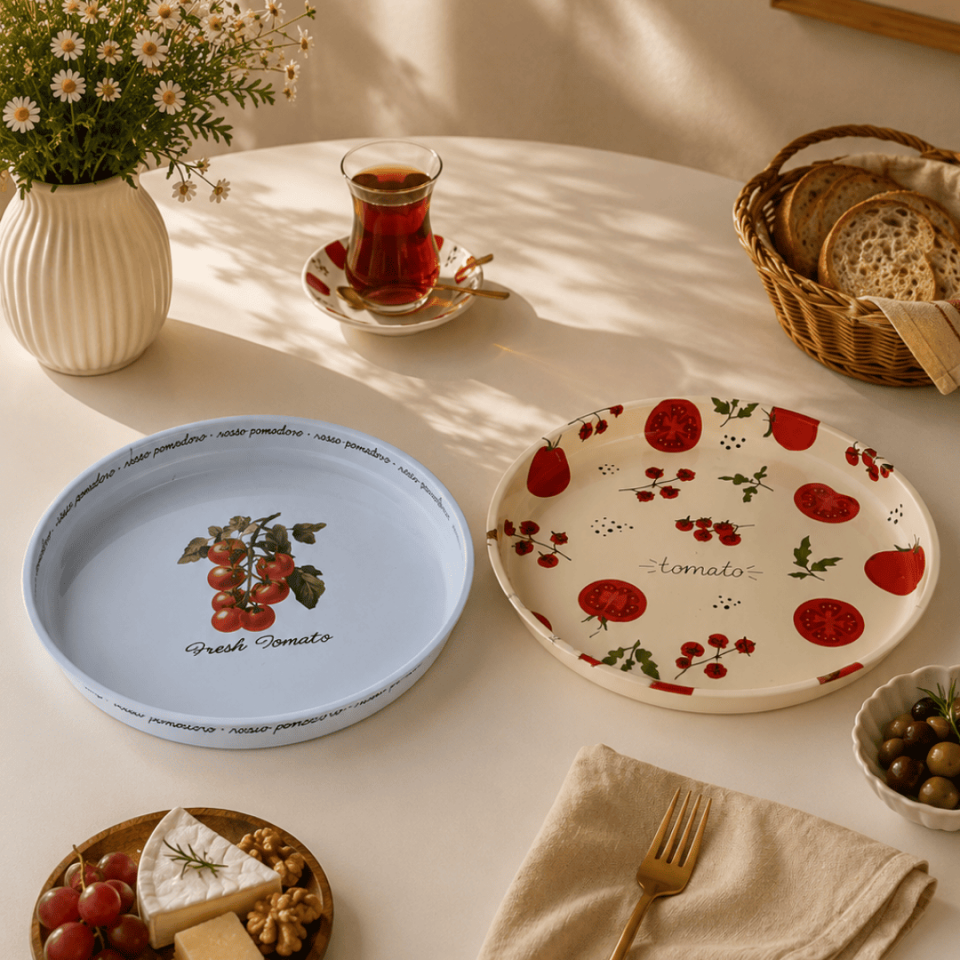 Sarkap Home 26 Cm 2'li Meyve Tabağı Seti Domates