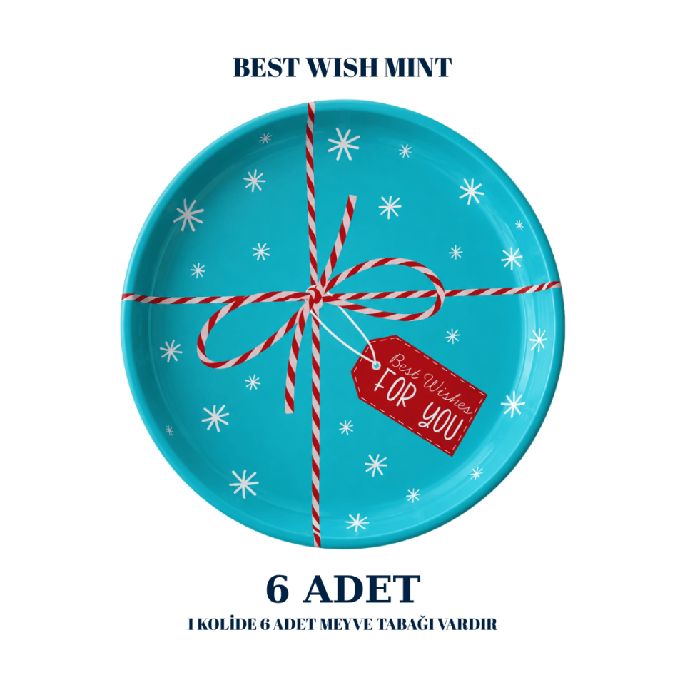 Sarkap Home 6 Adet Meyve Tabağı BestWishesMavi