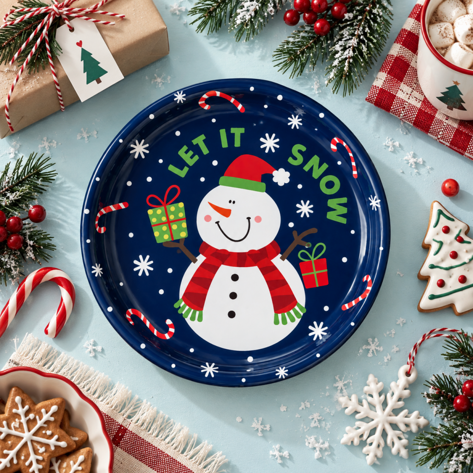 Sarkap Home 6 Adet Meyve Tabağı SnowmanLacivert