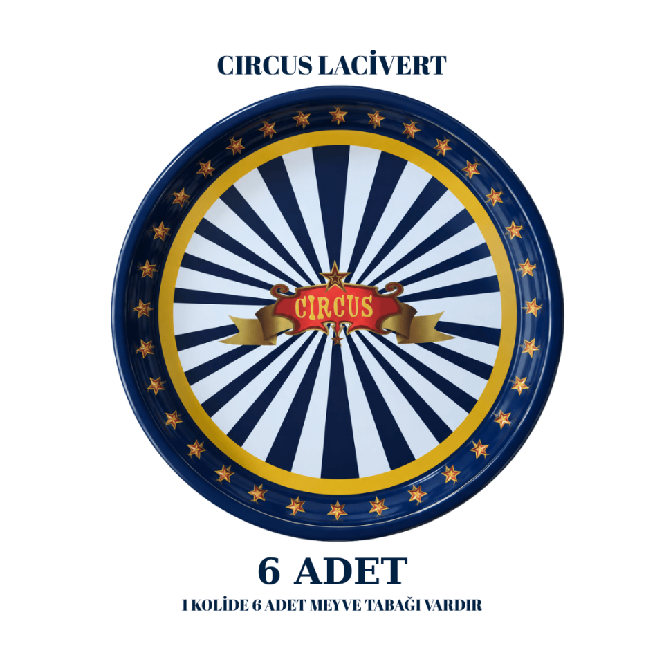 Sarkap Home 6 Adet Meyve Tabağı CirscusLacivert