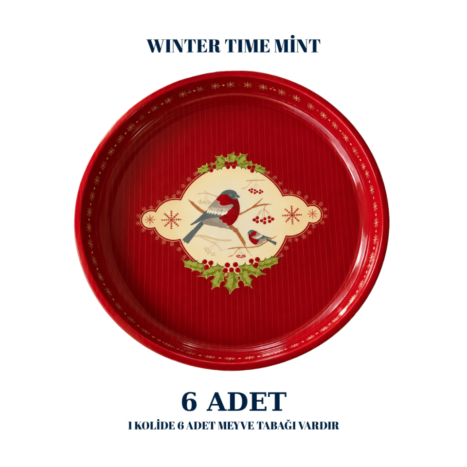 Sarkap Home 6 Adet Meyve Tabağı VintageBird